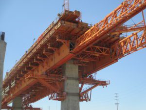 Moving shoring system MSS